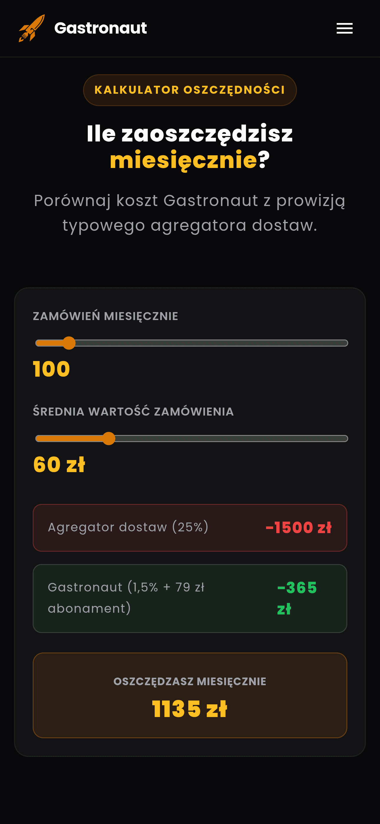 Gastronaut — mobile