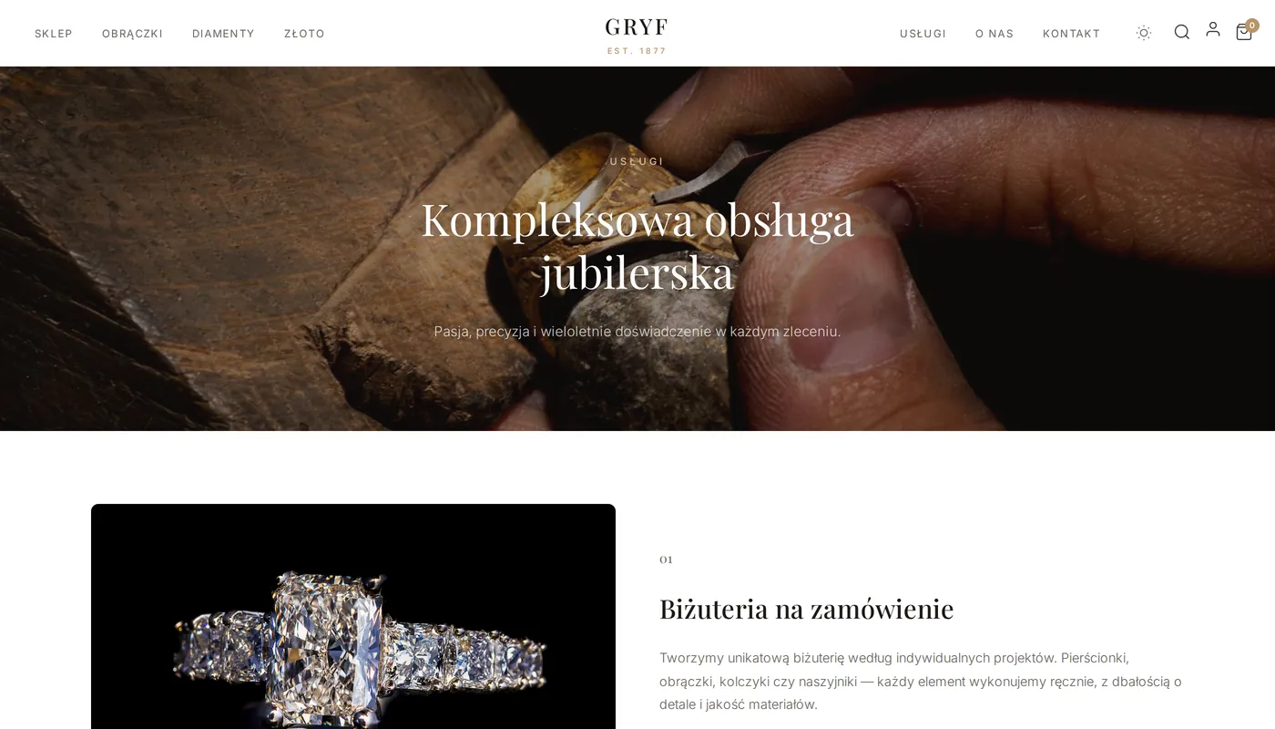 Usługi jubilerskie: biżuteria na zamówienie, grawer, renowacja